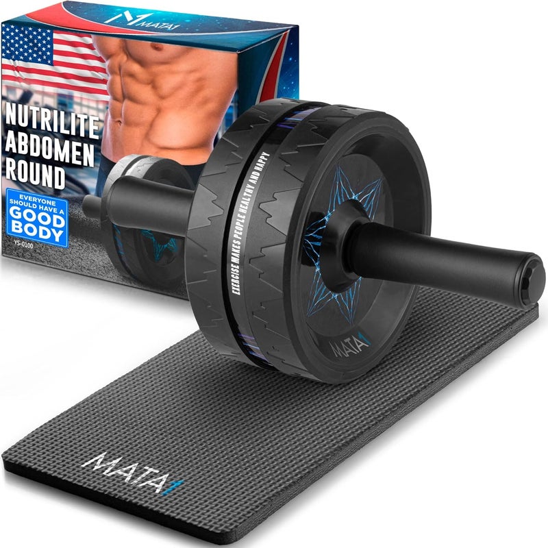 Mata1 Ab Roller Wheel, Abs Workout Machine, Perfect for Core & Abdominal Strength Training, Exercise Wheels for Home Gym w/Knee Pad, Fitness Equipment for Sports - Image 1